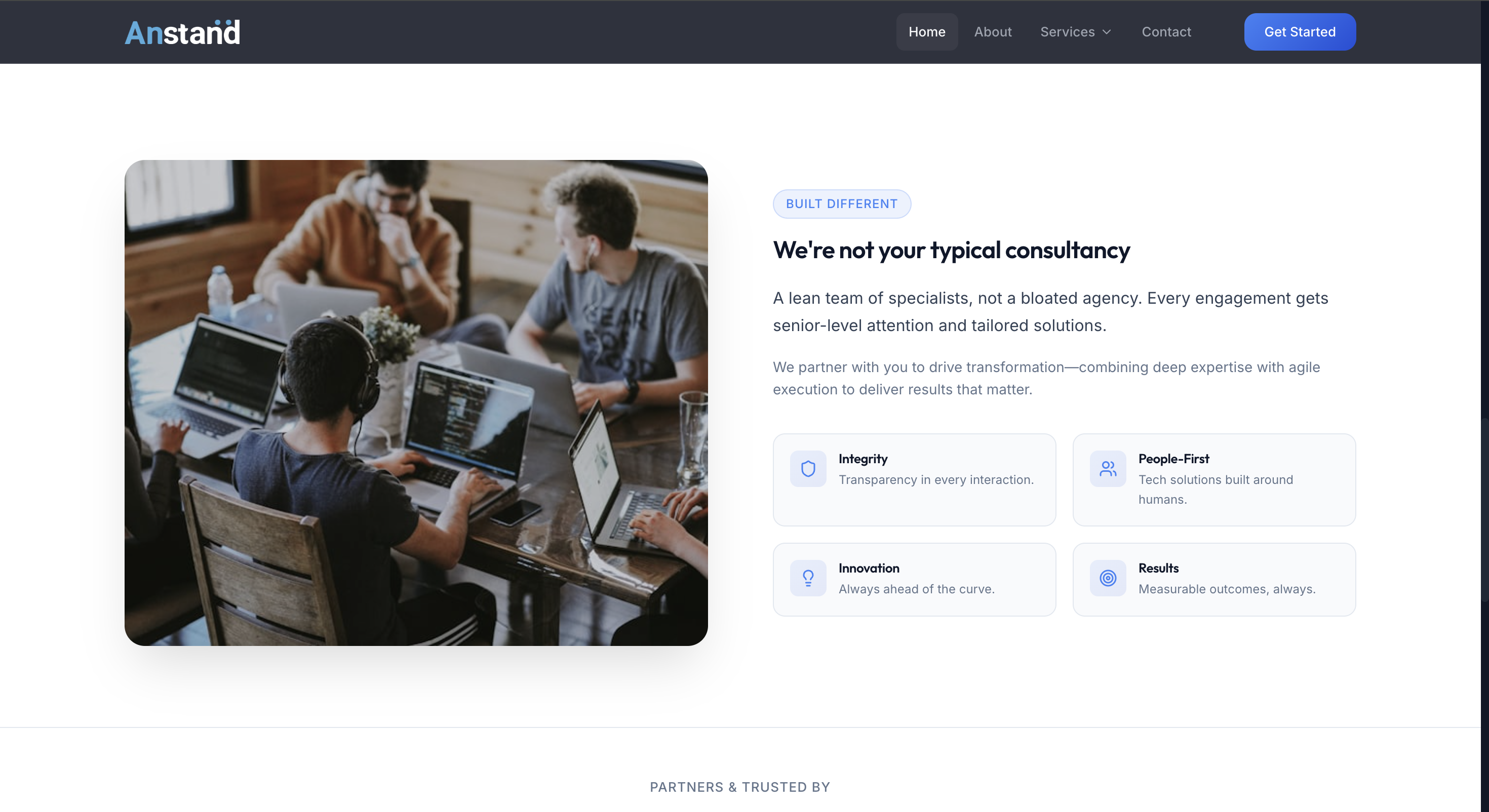 Anstand Analytics screen 3