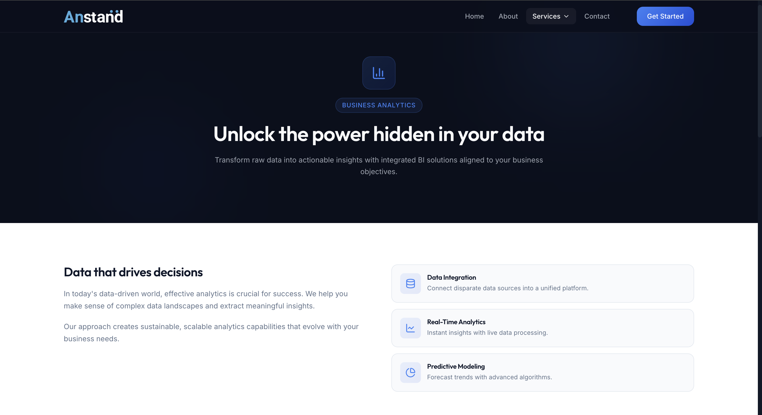 Anstand Analytics screen 4