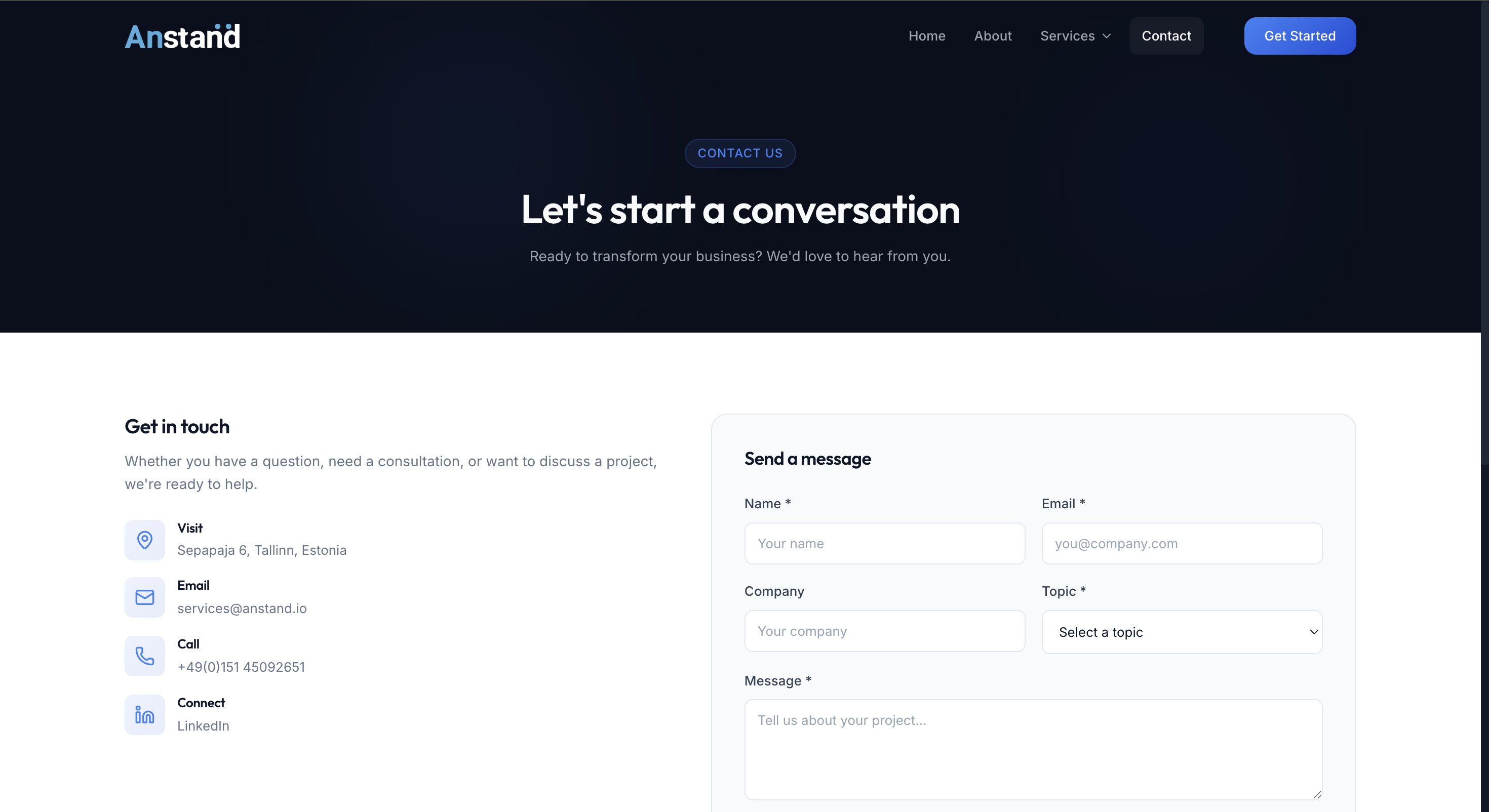 Anstand Analytics screen 5