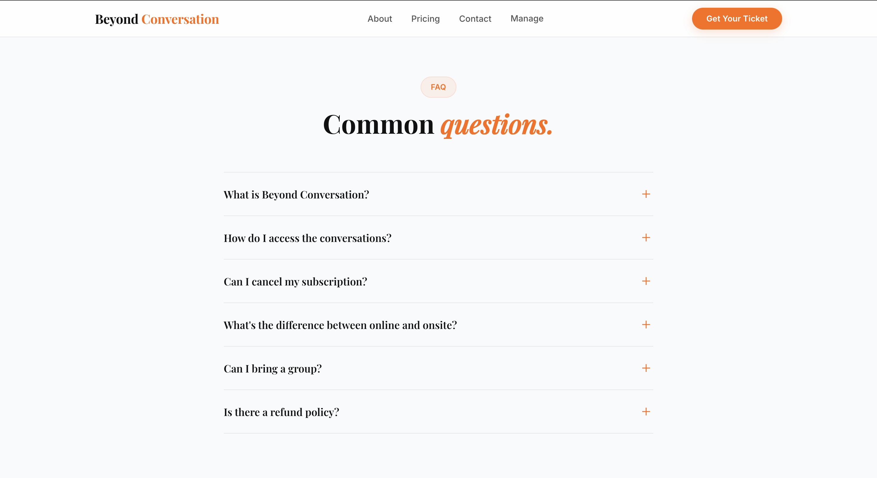 Beyond Conversation screen 5